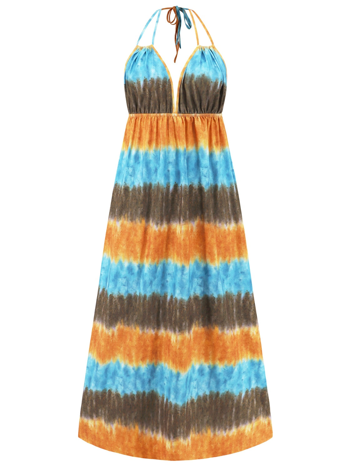 Tie-Dye Halter Neck Dress