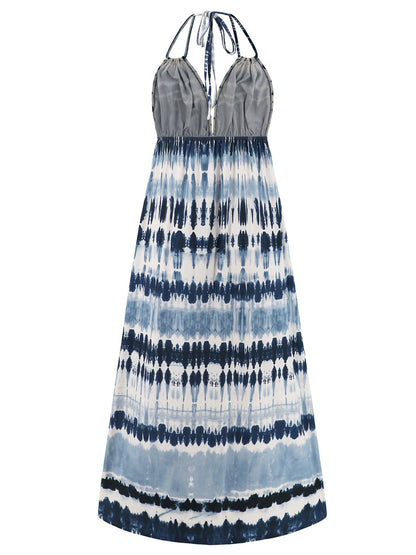 Tie-Dye Halter Neck Dress